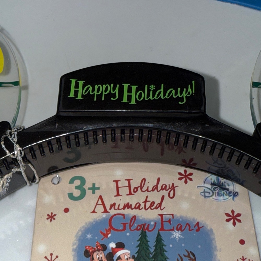 Disney Holiday Animated Glow Ears Headband Light Up Christmas Mickey Minnie - Picture 6 of 9